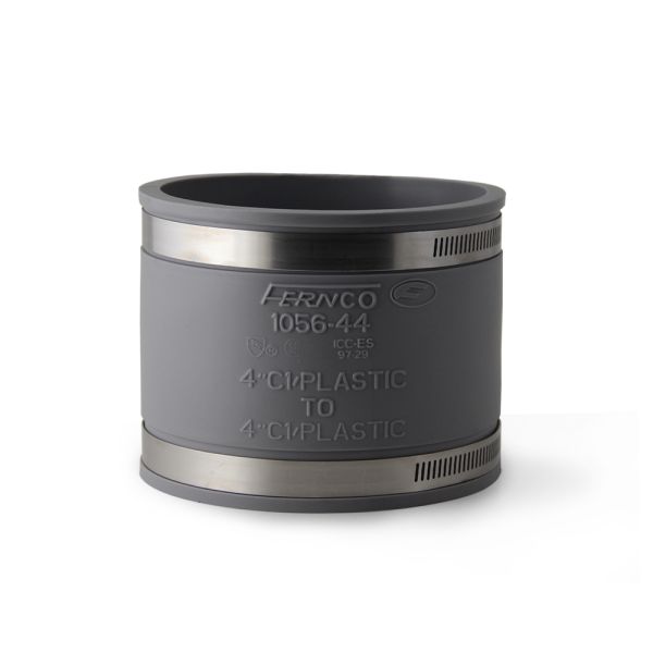 Fernco 4" X 4" PVC FLEXIBLE COUPLING (GRAY)