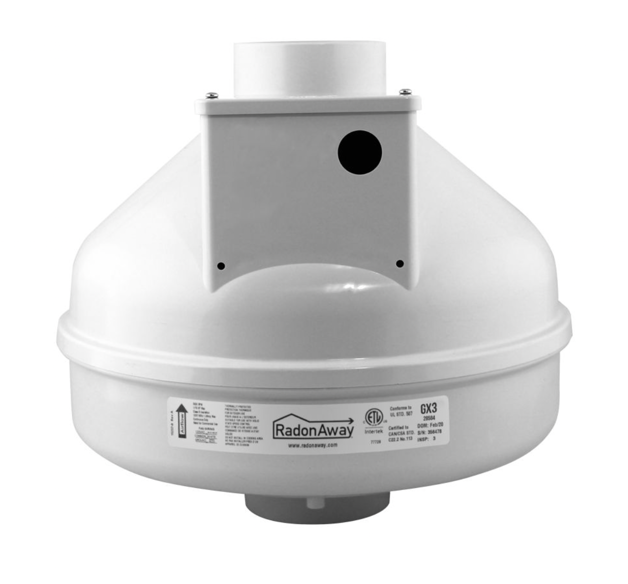 Radon Fan front view