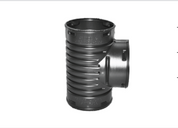 Normandy Singlewall Straight Tee β 3" & 4" Corrugated Drain Pipe Connector