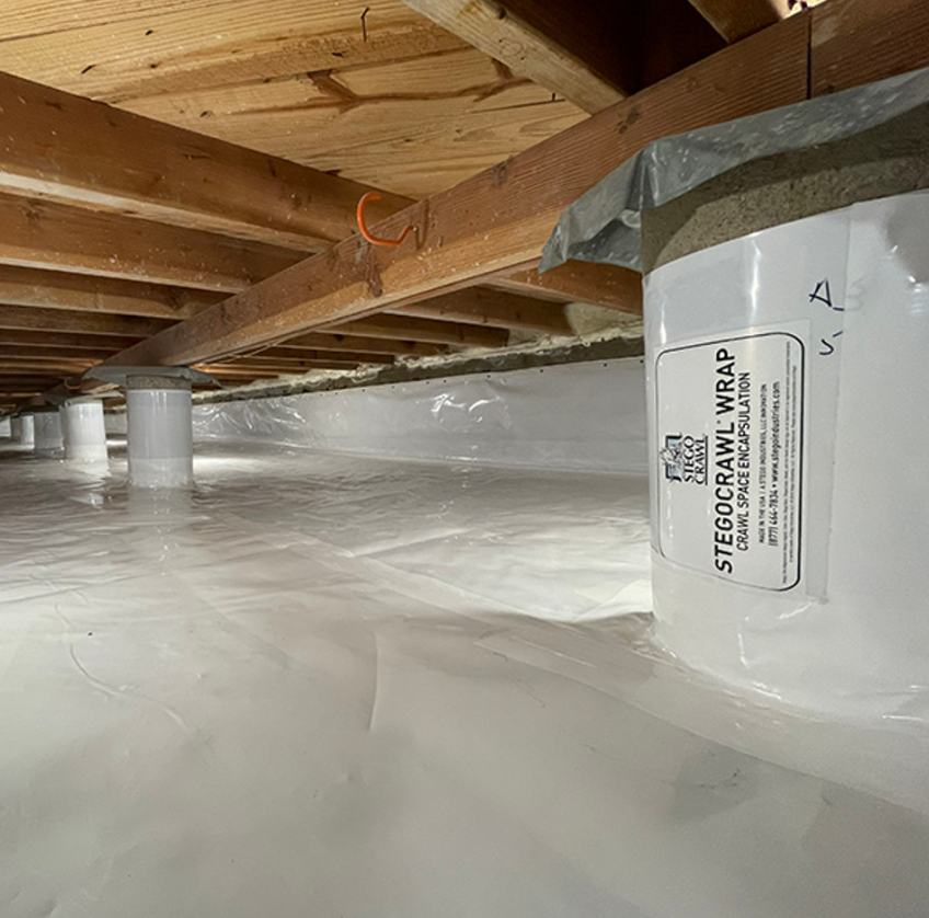 installed vapor barrier