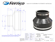 Fernco 6" X 4" Concrete to PVC FLEXIBLE COUPLING (GRAY)