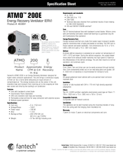 Fantech ATMO™ 200E ERV