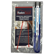 RadonAway Easy Read U-Tube Manometer - 0-6.5" Blue