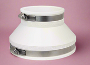 Spruce 6" X 3" FLEXIBLE COUPLING (WHITE)