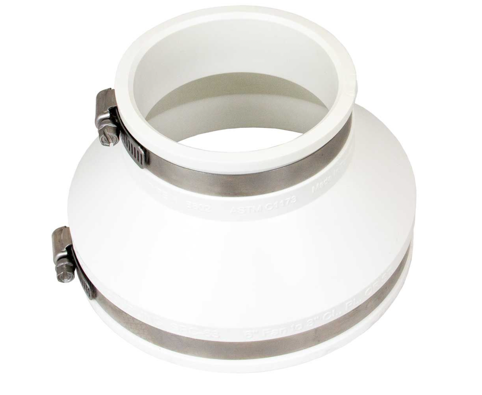 Spruce 6" X 3" FLEXIBLE COUPLING (WHITE)