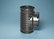 Normandy Singlewall Straight Tee – 3" & 4" Corrugated Drain Pipe Connector