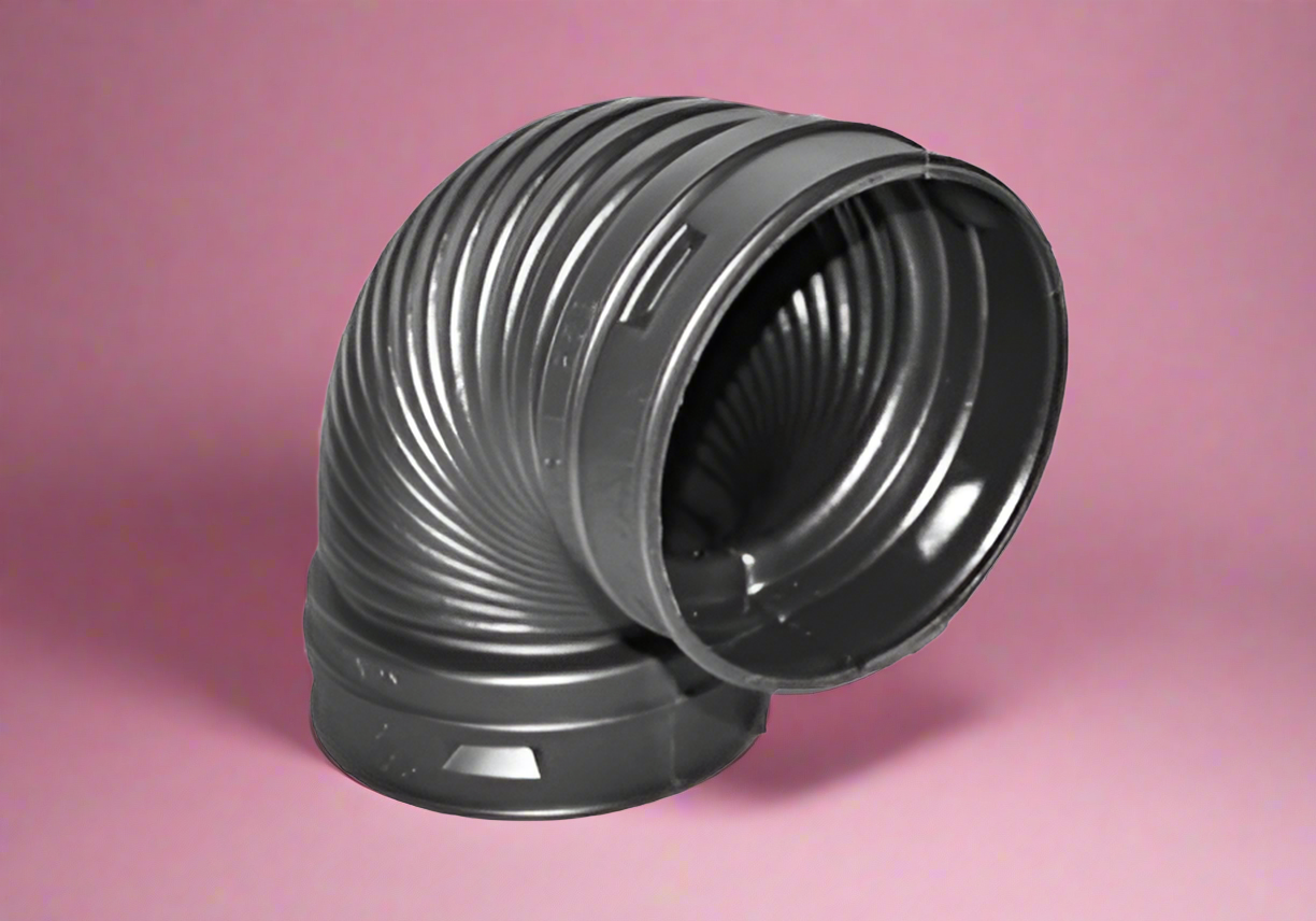 Normandy Singlewall 90° Elbow – 3" & 4" Corrugated Drain Pipe Fitting