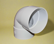 Normandy 4" 90-Degree Short Turn PVC Elbow Coupling (H x H)