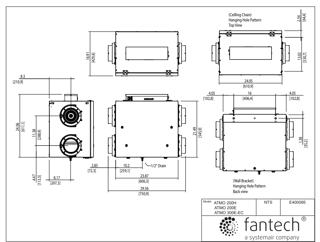 Fantech ATMO™ 200H HRV