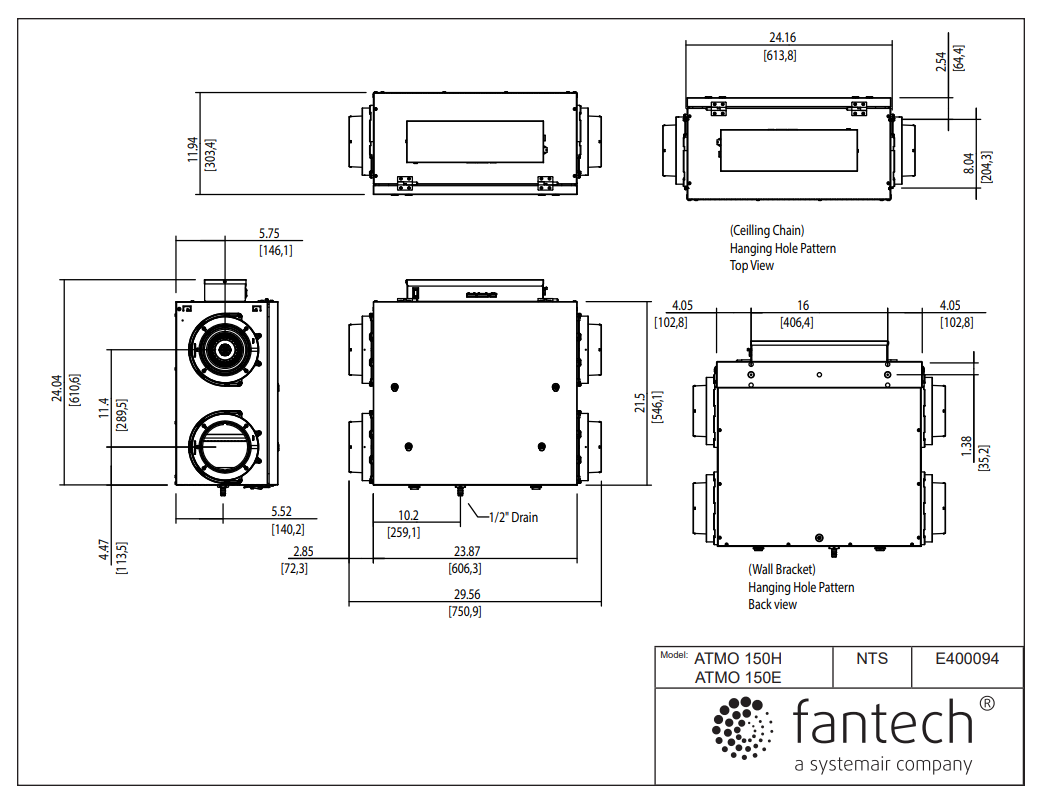 Fantech ATMO™ 150H HRV