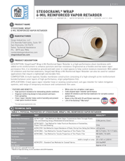 StegoCrawl® Wrap 6-Mil Reinforced Vapor Retarder 20' x 100' (2,000 sq ft)