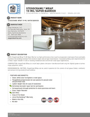 StegoCrawl® 15-Mil Crawl Space Vapor Barrier 5' x 200' (1,000 sq ft)
