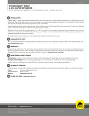 Stegocrawl wrap product information sheet with text and logo.