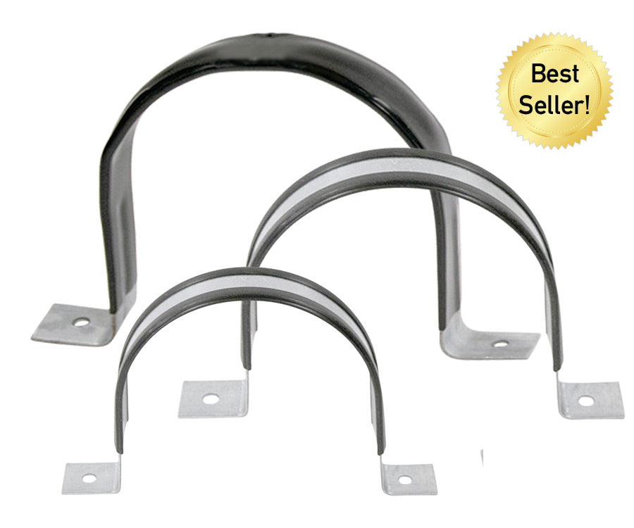 Galvanized Pipe Straps, Plastic Coated