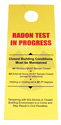 Door Hanger, Radon Test in Progress